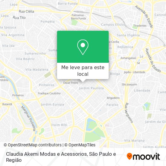 Claudia Akemi Modas e Acessorios mapa