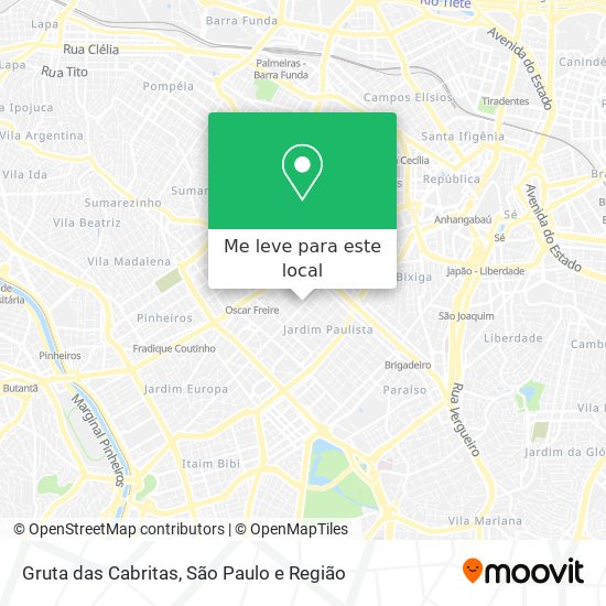 Gruta das Cabritas mapa