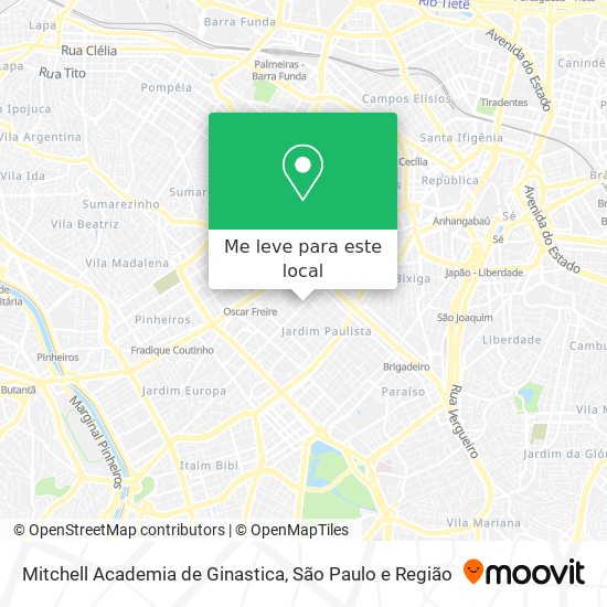 Mitchell Academia de Ginastica mapa