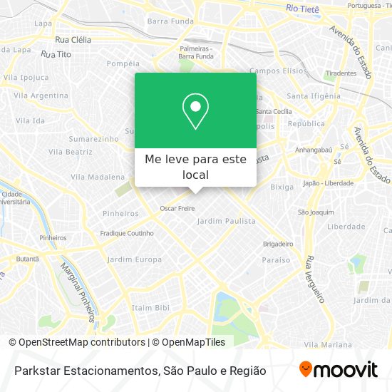 Parkstar Estacionamentos mapa