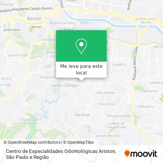 Centro de Especialidades Odontológicas Ariston mapa