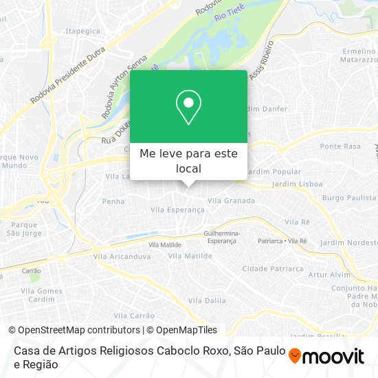 Casa de Artigos Religiosos Caboclo Roxo mapa