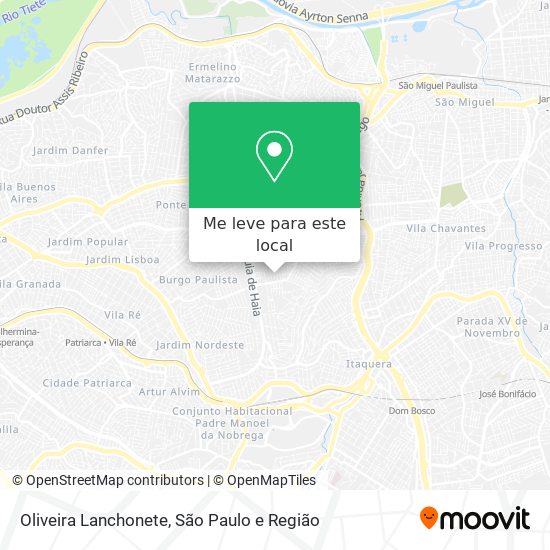 Oliveira Lanchonete mapa