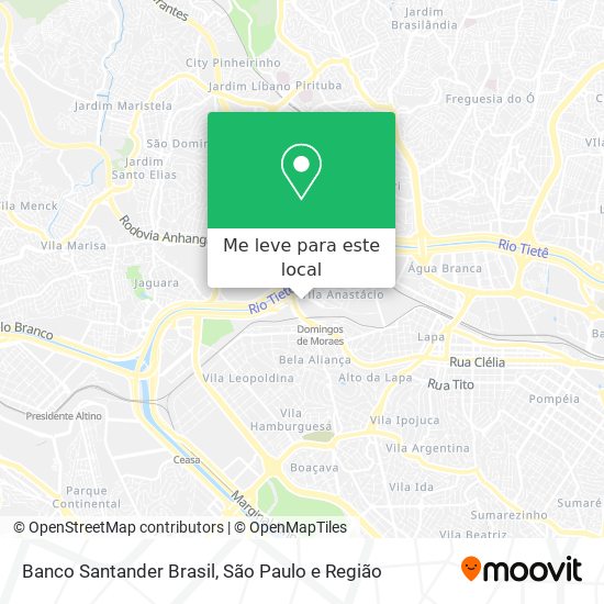 Banco Santander Brasil mapa