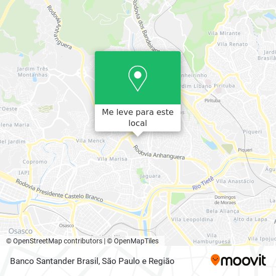 Banco Santander Brasil mapa