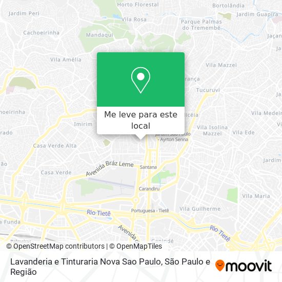 Lavanderia e Tinturaria Nova Sao Paulo mapa