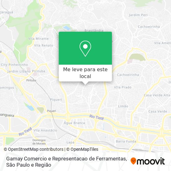 Gamay Comercio e Representacao de Ferramentas mapa