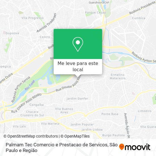 Palmam Tec Comercio e Prestacao de Servicos mapa