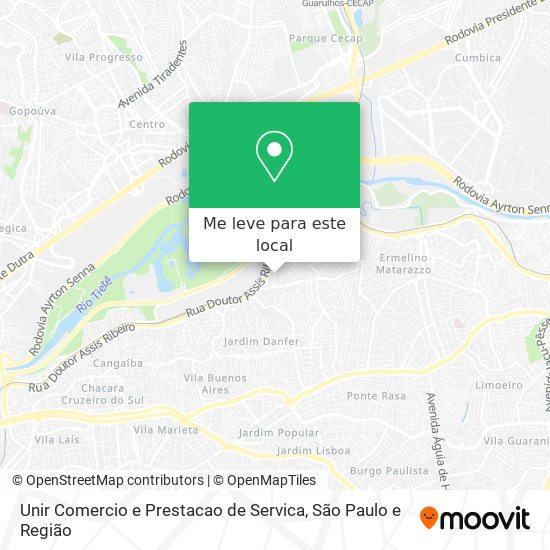 Unir Comercio e Prestacao de Servica mapa