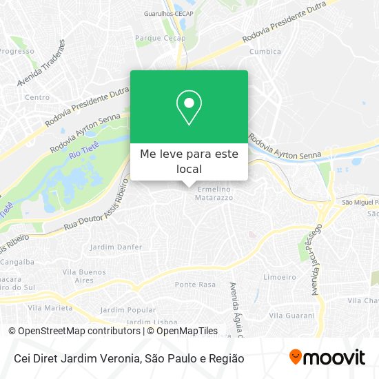 Cei Diret Jardim Veronia mapa