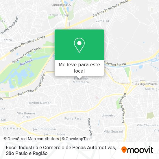 Eucel Industria e Comercio de Pecas Automotivas mapa