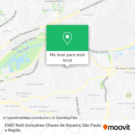 EMEI Ruth Gonçalves Chaves de Siqueira mapa