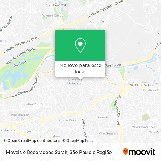 Moveis e Decoracoes Sarah mapa