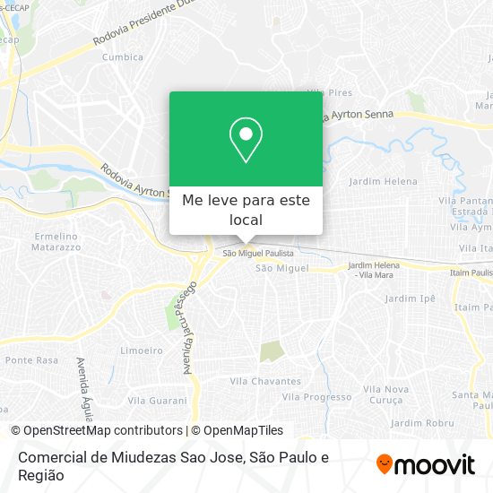 Comercial de Miudezas Sao Jose mapa