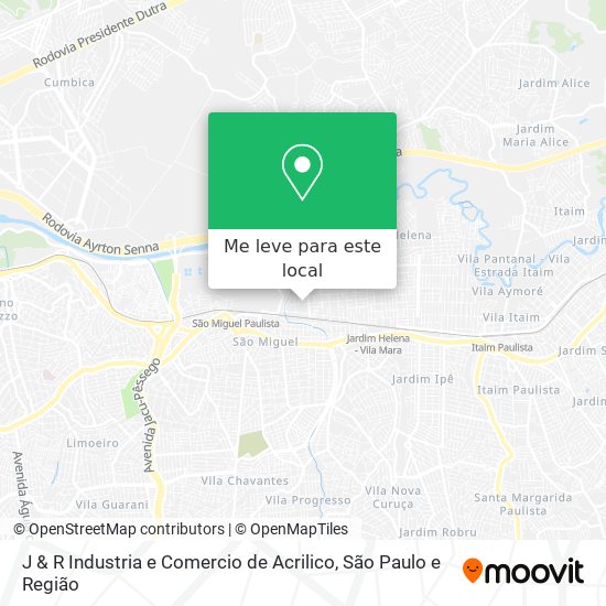 J & R Industria e Comercio de Acrilico mapa