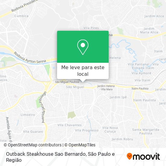 Outback Steakhouse Sao Bernardo mapa