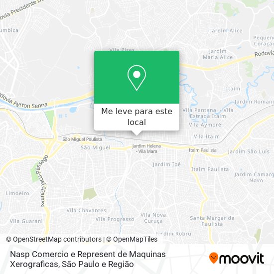 Nasp Comercio e Represent de Maquinas Xerograficas mapa