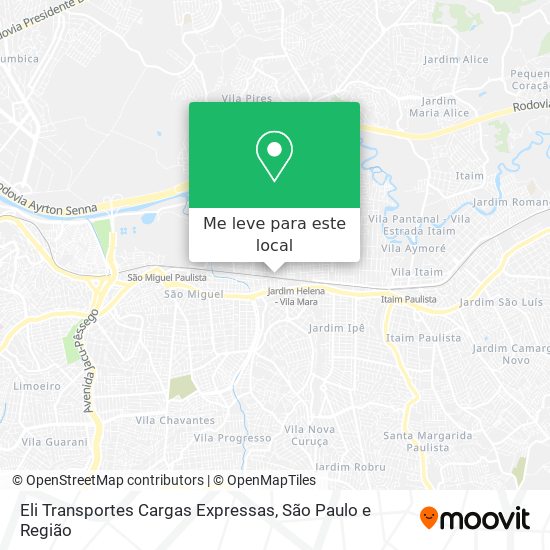 Eli Transportes Cargas Expressas mapa
