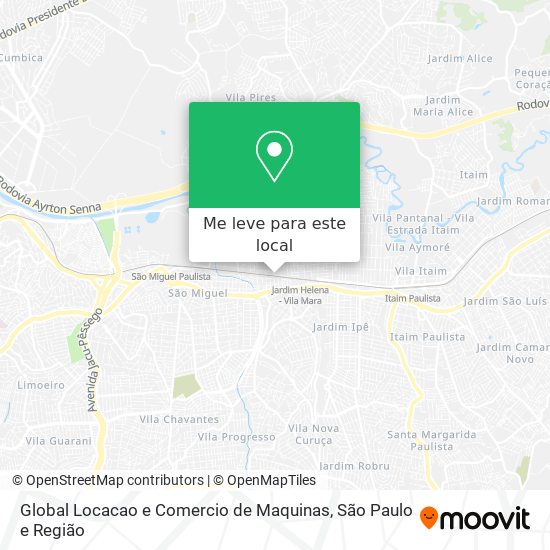 Global Locacao e Comercio de Maquinas mapa