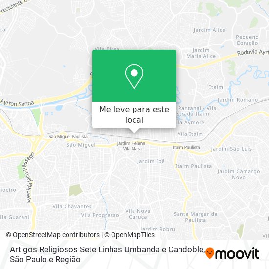 Artigos Religiosos Sete Linhas Umbanda e Candoblé mapa