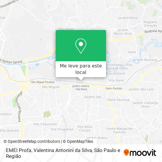 EMEI Profa. Valentina Antonini da Silva mapa