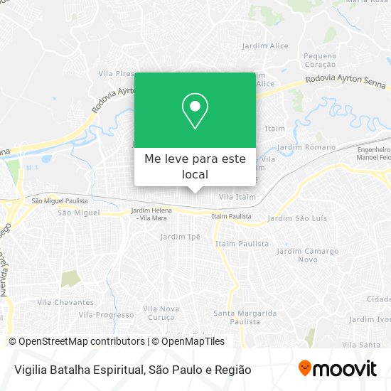 Vigilia Batalha Espiritual mapa