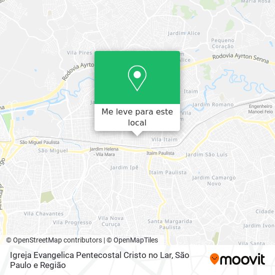 Igreja Evangelica Pentecostal Cristo no Lar mapa