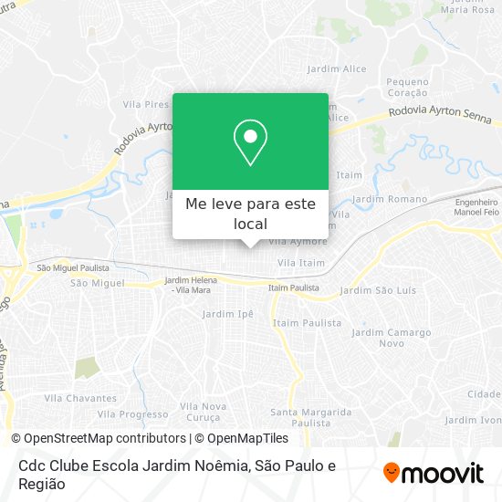 Cdc Clube Escola Jardim Noêmia mapa