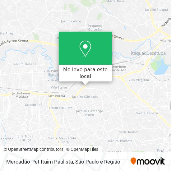 Mercadão Pet Itaim Paulista mapa