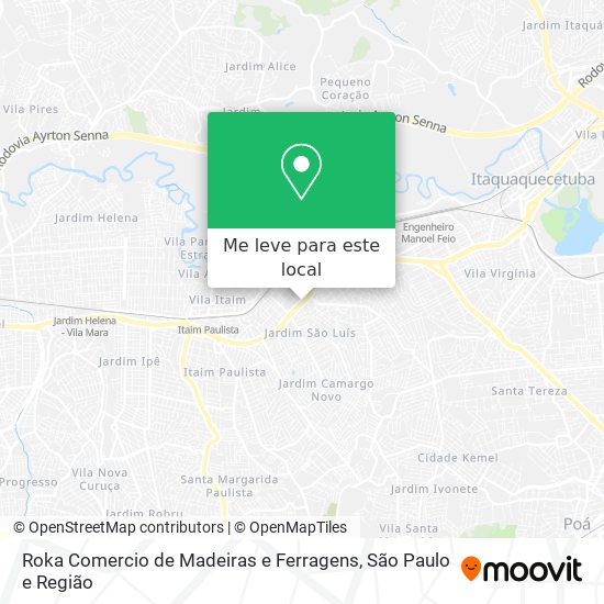 Roka Comercio de Madeiras e Ferragens mapa