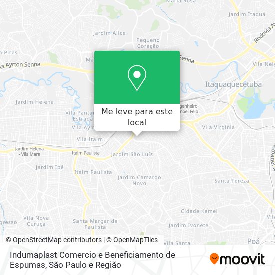 Indumaplast Comercio e Beneficiamento de Espumas mapa