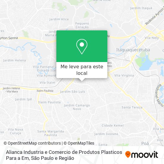 Alianca Industria e Comercio de Produtos Plasticos Para a Em mapa