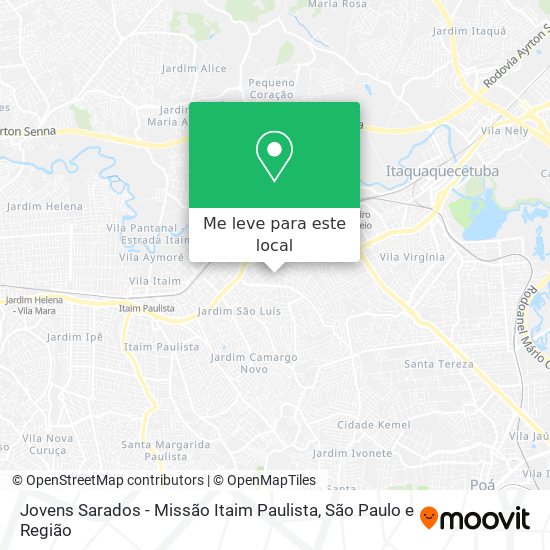 Jovens Sarados - Missão Itaim Paulista mapa