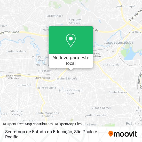 Secretaria de Estado da Educação mapa