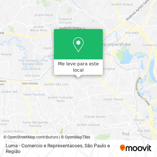 Luma - Comercio e Representacoes mapa