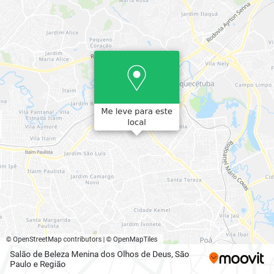Salão de Beleza Menina dos Olhos de Deus mapa