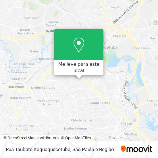 Rua Taubate Itaquaquecetuba mapa