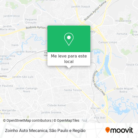 Zoinho Auto Mecanica mapa