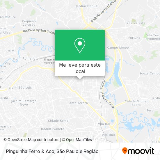 Pinguinha Ferro & Aco mapa