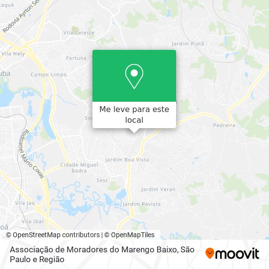 Associação de Moradores do Marengo Baixo mapa