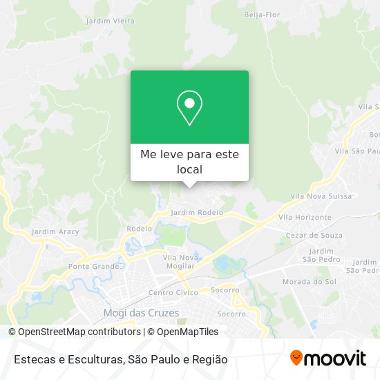 Estecas e Esculturas mapa