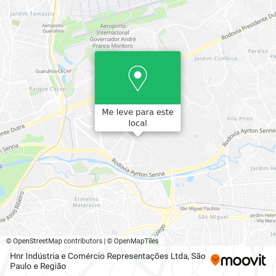 Hnr Indústria e Comércio Representações Ltda mapa