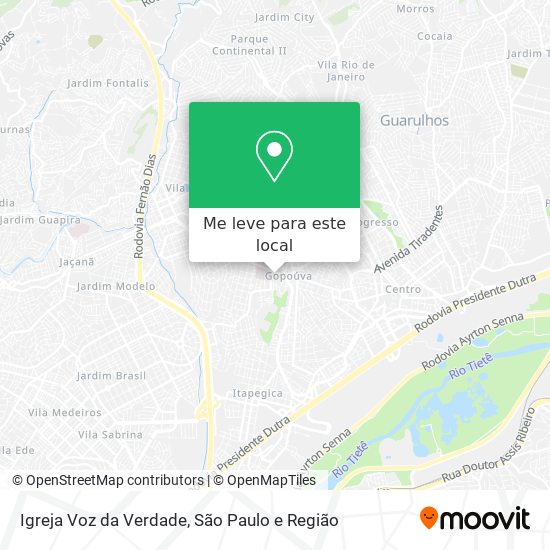 Igreja Voz da Verdade mapa