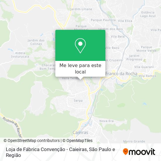 Loja de Fábrica Convenção - Caieiras mapa