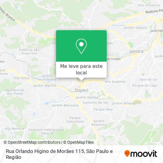 Rua Orlando Higino de Morães 115 mapa