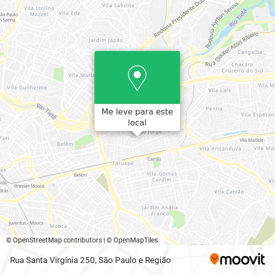 Rua Santa Virgínia 250 mapa