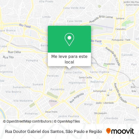 Rua Doutor Gabriel dos Santos mapa