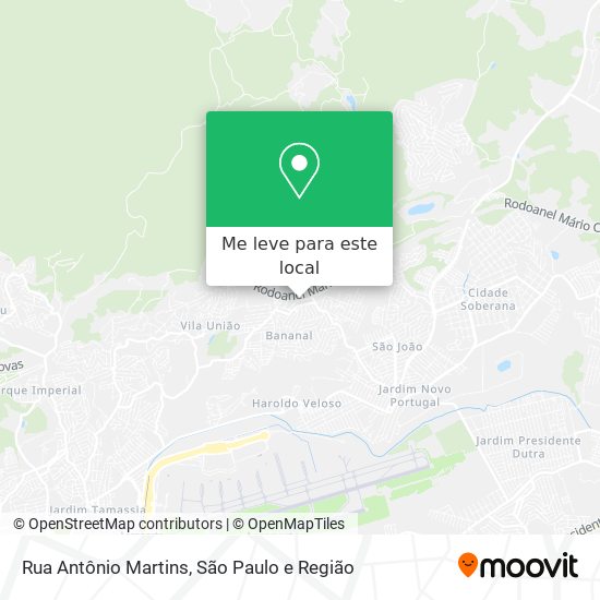 Rua Antônio Martins mapa