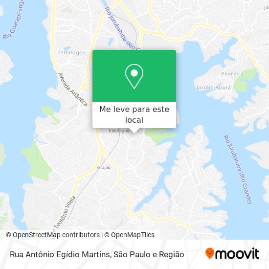 Rua Antônio Egídio Martins mapa