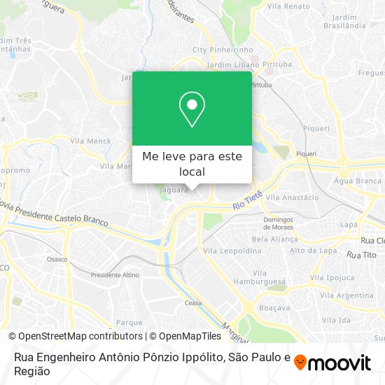 Rua Engenheiro Antônio Pônzio Ippólito mapa